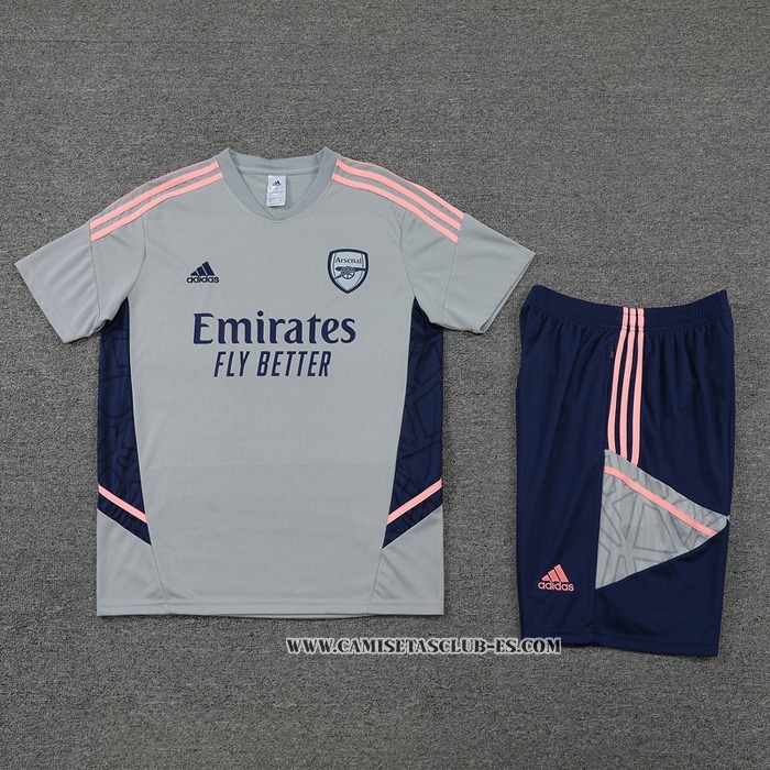 Chandal del Arsenal 22-23 Manga Corta Gris - Pantalon Corto